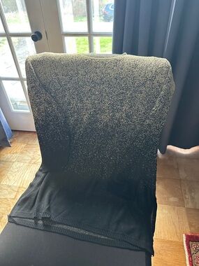 Women's Sparkle Ombre Turtleneck Sweater - Black